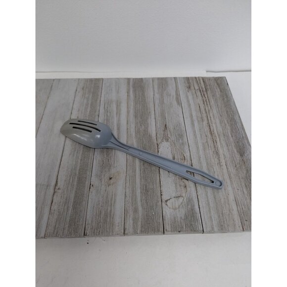 King Kraft #1 Country Blue Nylon Plastic Slotted Spoon 11" Vintage - Picture 4 of 7